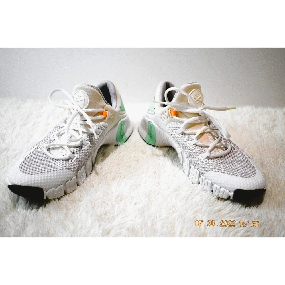 Nike Free Metcon 4 'White Green Glow' Training Shoe (CZ0596-135) Women's Size 9